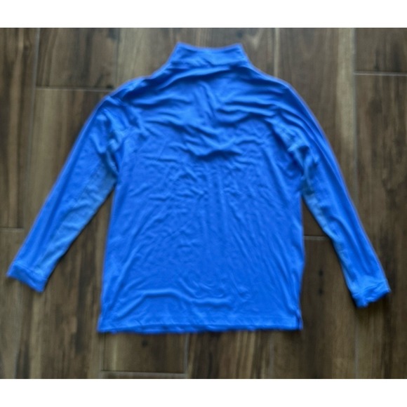 The Tailored Sportsman Womens Long Sleeve Quarter Zip Pullover Top Blue L - Picture 3 of 7